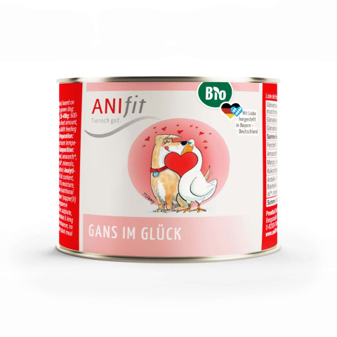 Dog Accessories Wet pet food Happy Organic Goose 200g 6 Piece -1- Anifit